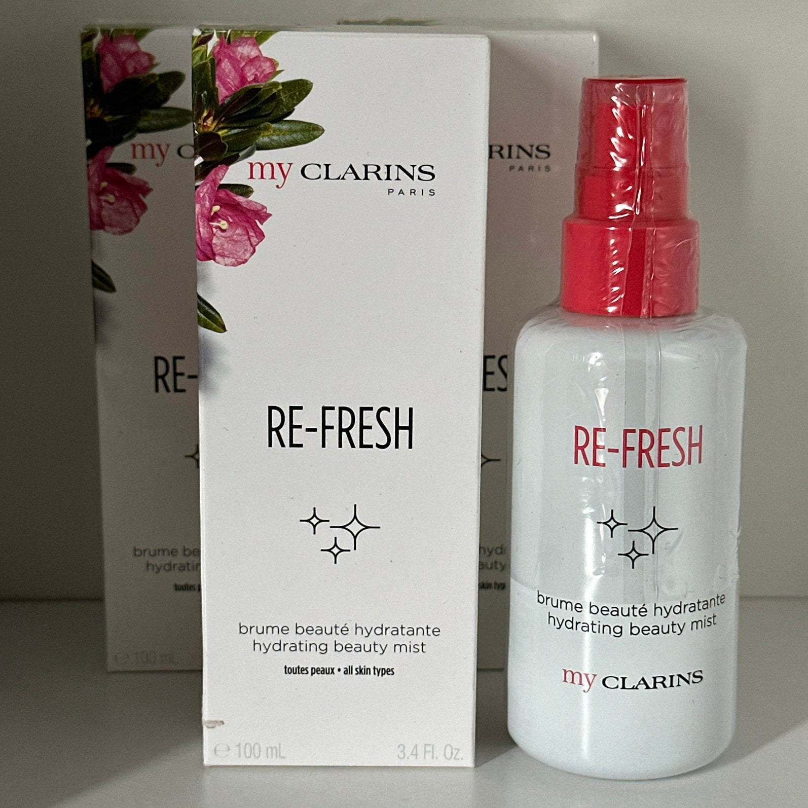 My Clarins Re-Fresh Hydrating Beauty Mist 100 ml, Ophalen of Verzenden, Nieuw, Gehele gezicht, Verzorging