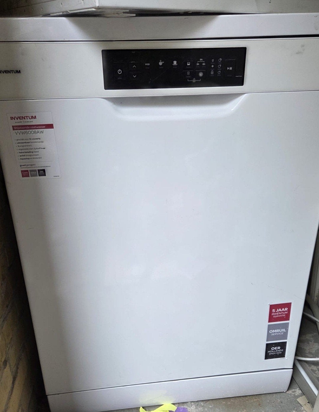 Inventum VVW6008AW  Vaatwasser Wit ZO GOED ALS NIEUW, Energieklasse A of zuiniger, 60 cm of meer, Ophalen of Verzenden, Zo goed als nieuw