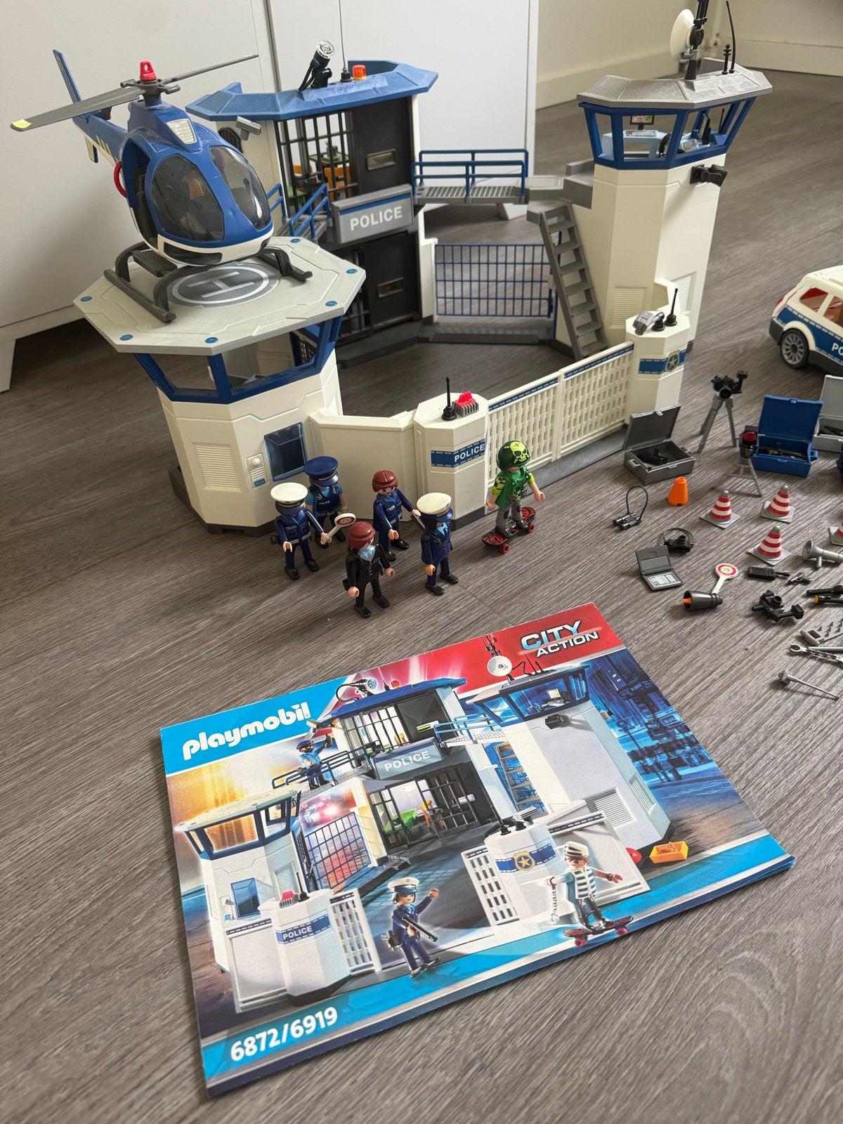 Playmobil politie 6872/6919 + 70569 + 5187 + auto, Kinderen en Baby's, Speelgoed | Playmobil, Ophalen, Gebruikt, Complete set