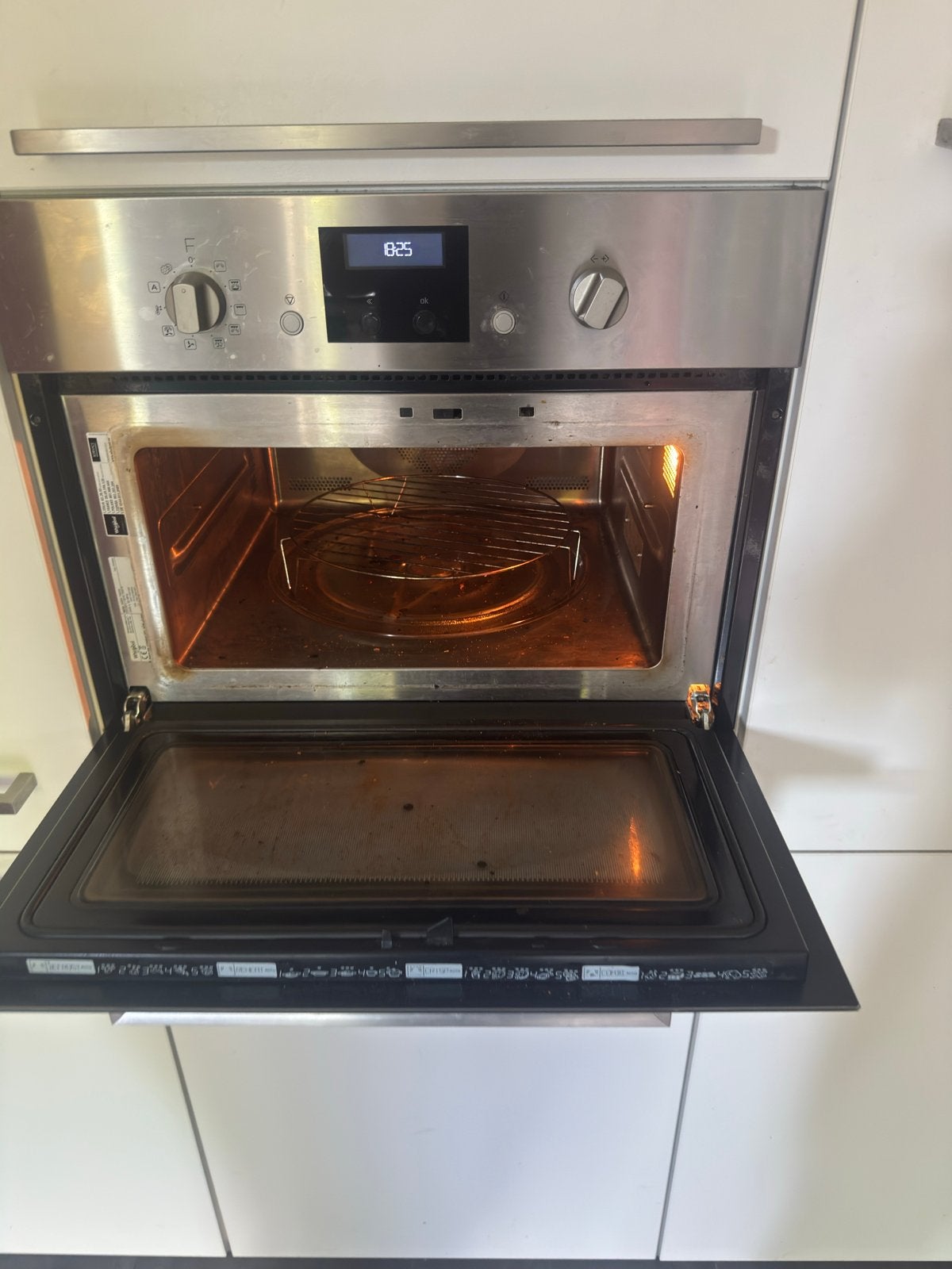 Whirlpool AMW 799/IX Inbouw Combimagnetron, Ophalen, Combimagnetron, Gebruikt, 60 cm of meer