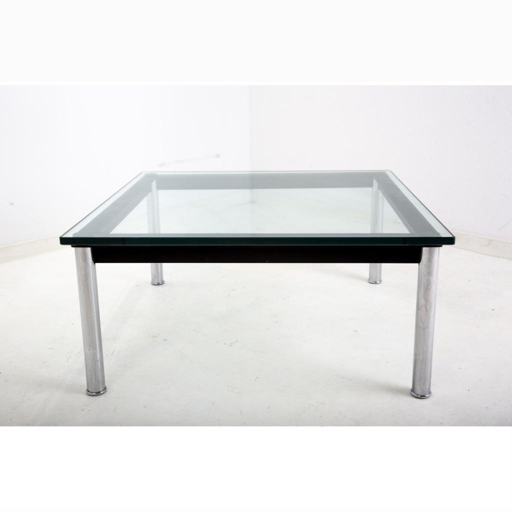 2x Cassina LC-10 salontafels (z.g.a.n.), Huis en Inrichting, Ophalen, Design slalon tafels, 50 tot 100 cm, Vierkant