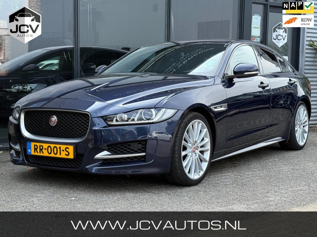 Jaguar XE 2.0 R-Sport DEALERONDERHOUDEN INC. BTW, Auto's, Jaguar, Automaat, Euro 6, 4 cilinders, Blauw