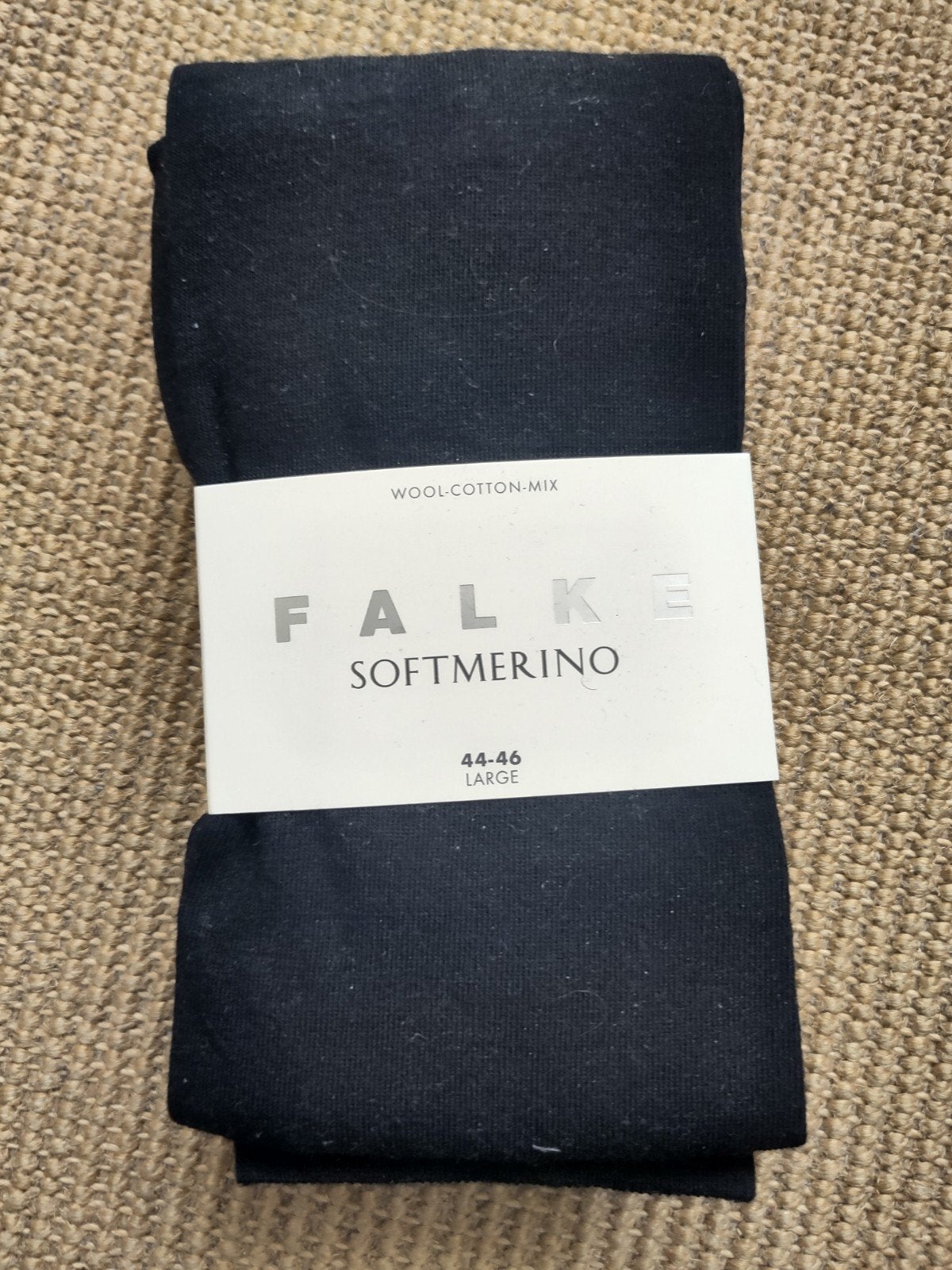 Nieuwe Falke Softmerino Maillot, Zwart, Maat L, Zwart, Maat 44/46 (L), Nieuw, Maillot