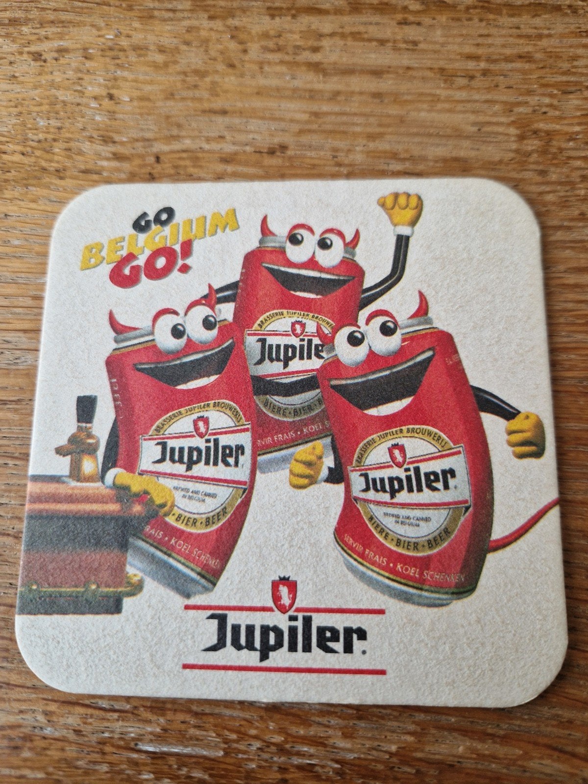 Jupiler Viltje - Go Belgium Go!, Ophalen of Verzenden, Gebruikt, Viltje(s), Jupiler