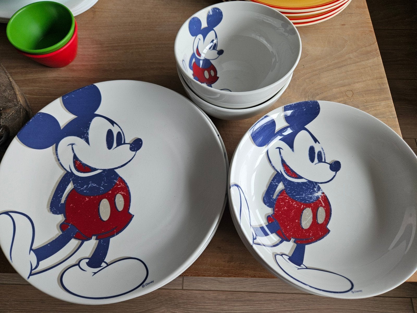 Mickey Mouse Servies - Borden en Kommen, Ophalen, Gebruikt, Bord(en), Overige stijlen