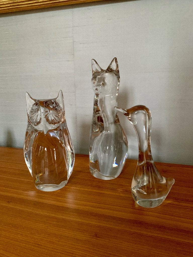 Vintage Daum kristallen beeldjes, Ophalen of Verzenden