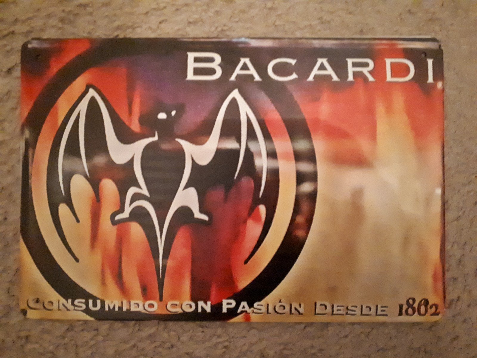 Bacardi 20x30 cm Metalen Reclamebord, Verzamelen, Merken en Reclamevoorwerpen, Verzenden, Nieuw, Reclamebord