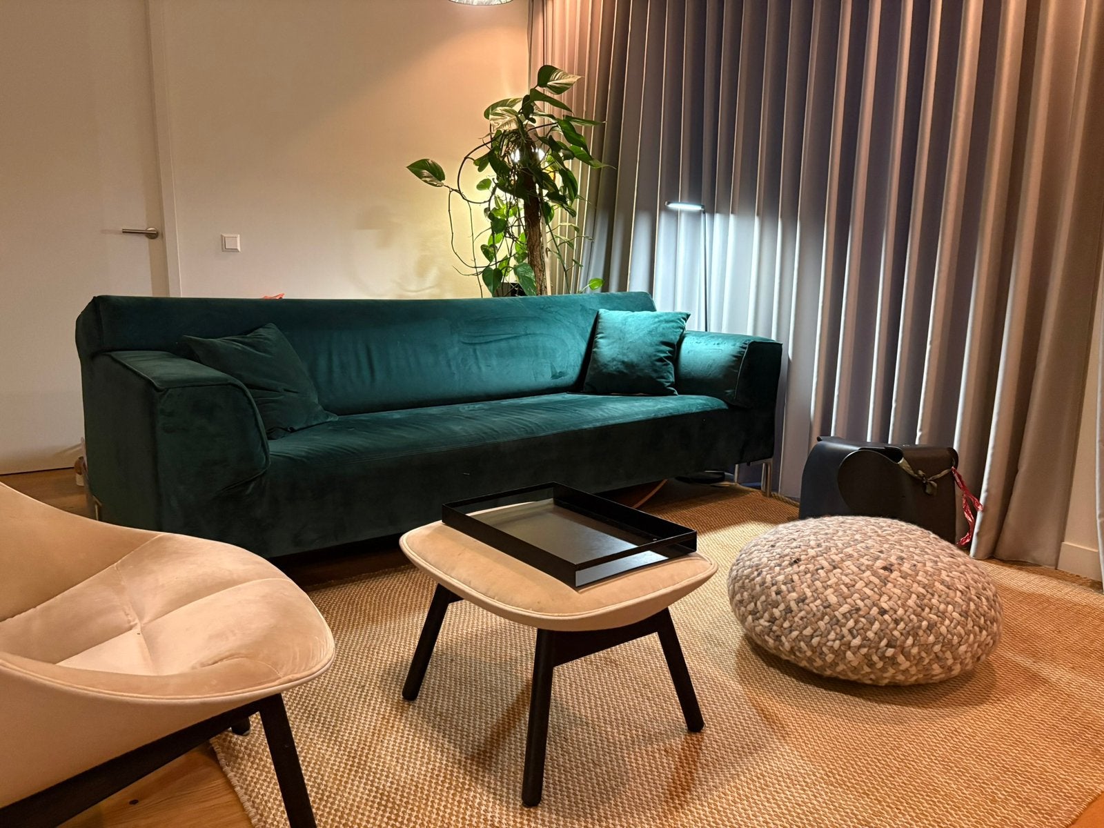 Design on stock bloq 3 zits velvet groen, Huis en Inrichting, Ophalen, Gebruikt, Driepersoons, 75 tot 100 cm