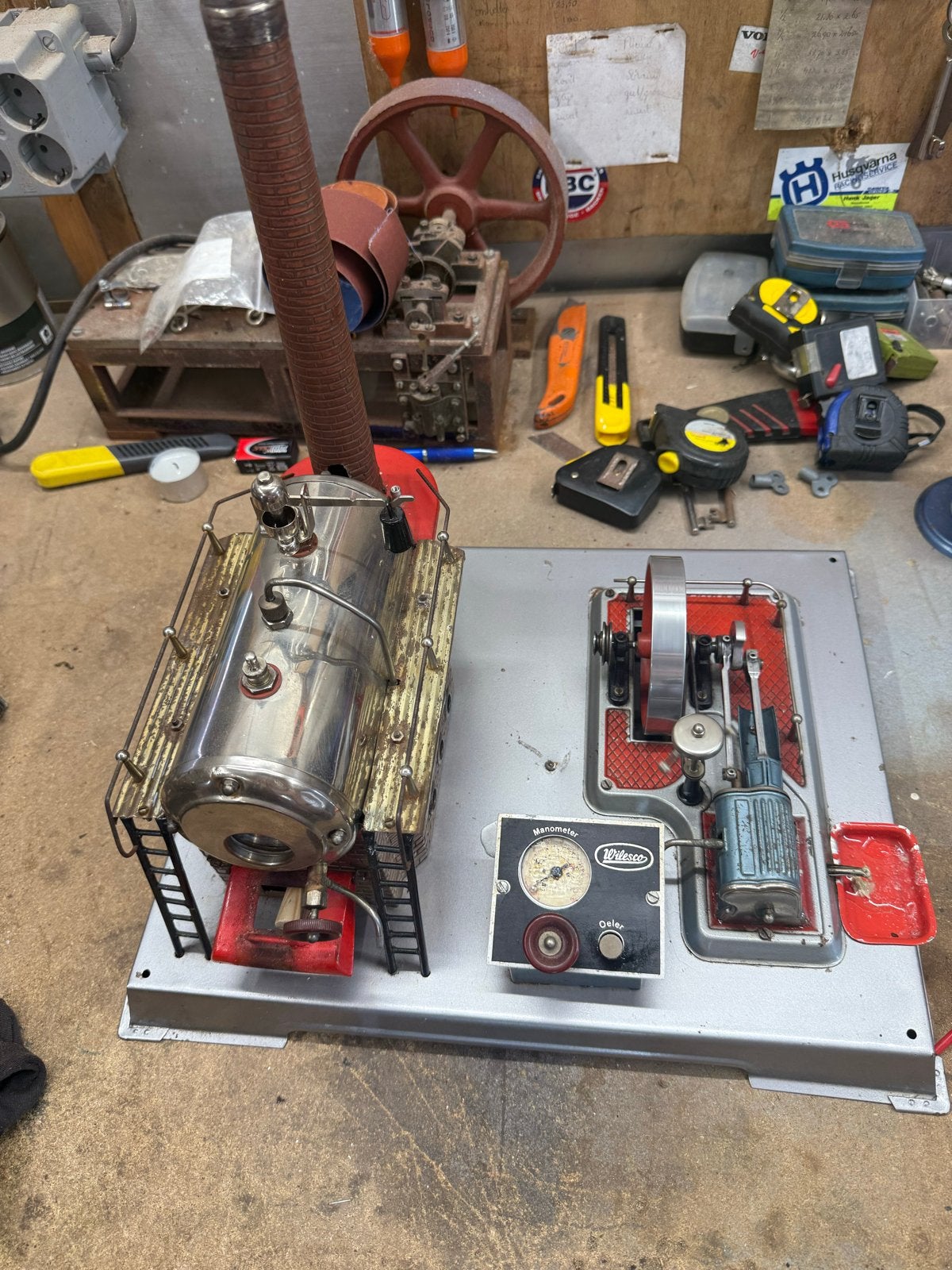 Wilesco stoommachine, Hobby en Vrije tijd, Modelbouw | Overige, Ophalen, Gebruikt, Groter dan 1:32