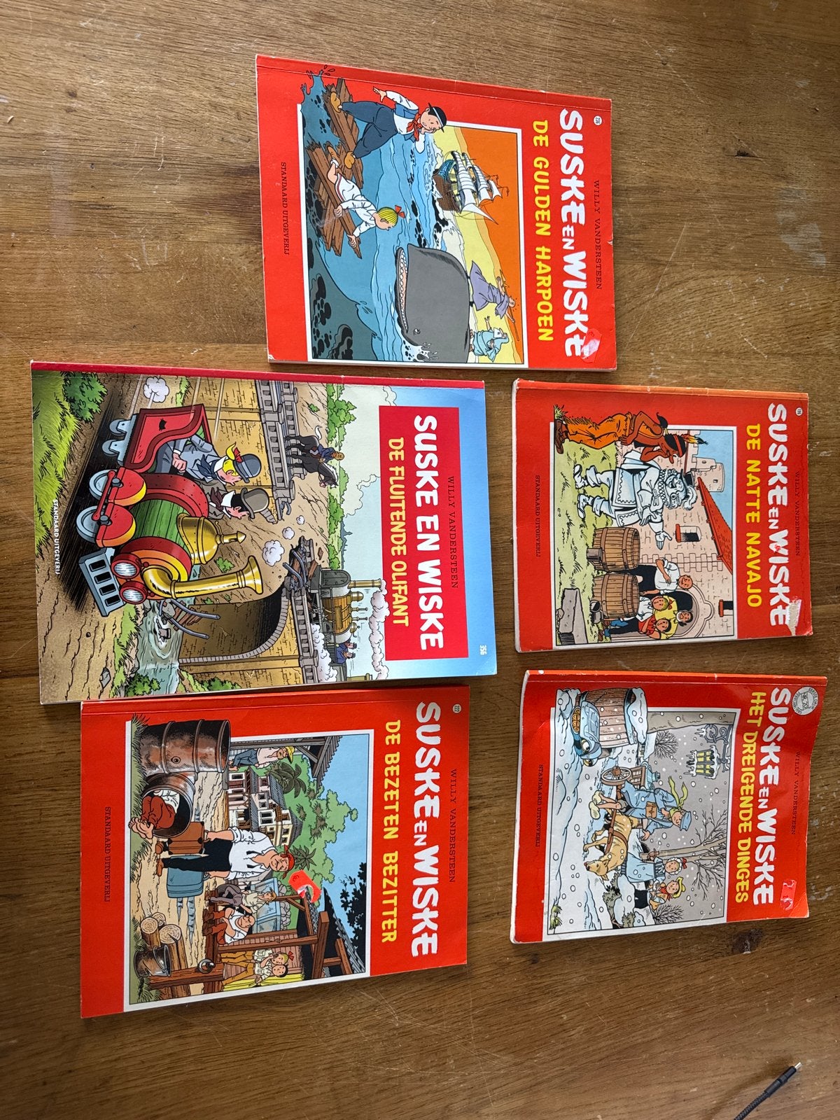 5 Suske en Wiske stripboeken - diverse nummers, Meerdere stripboeken, Ophalen, Gelezen