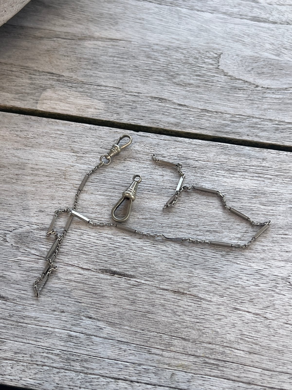 Zilveren horlogeketting 40 cm, Overige merken, Zakhorloge, Ophalen of Verzenden, Met ketting