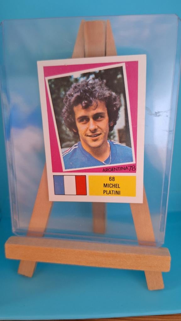 Michel Platini verzamelkaart WK 1978 Vanderhout album, Verzamelen, Ophalen of Verzenden