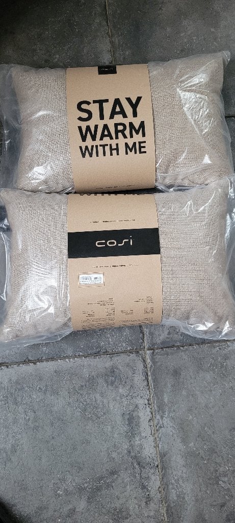 2 x Nieuwe Cosi warmte kussen knitted natural 40x60, Huis en Inrichting, Woonaccessoires | Kussens, Ophalen of Verzenden, Nieuw