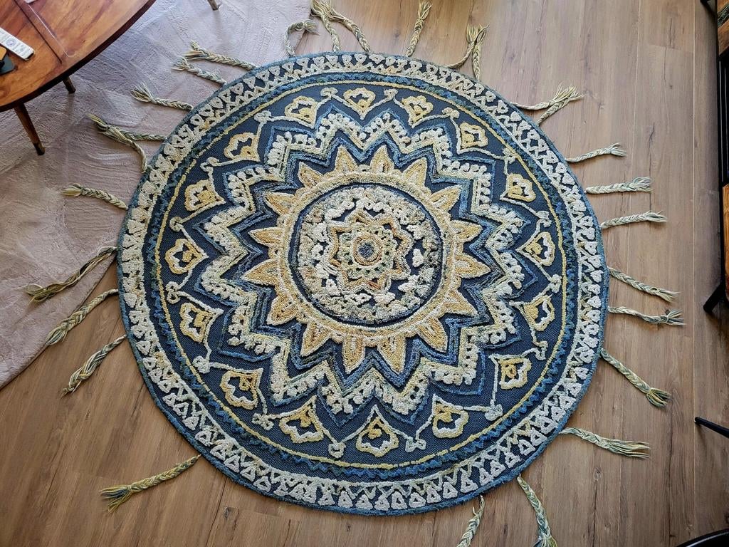 Vloerkleed Dutchbone 170cm rond, Ophalen, Gebruikt, 150 tot 200 cm, Rond