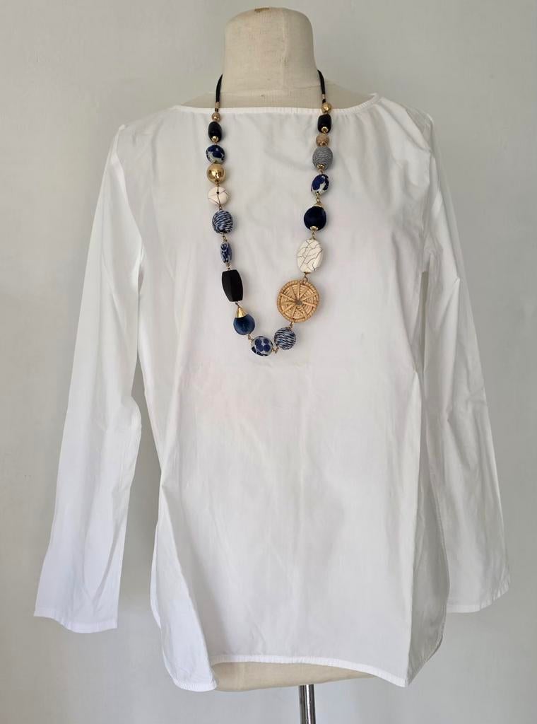Pauw 3 katoenen blouse 40/42, Pauw, Verzenden, Wit