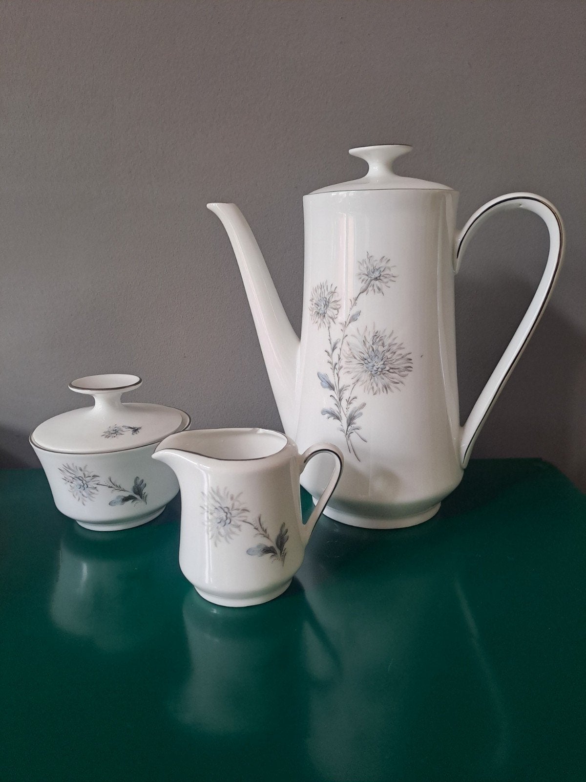 Vintage Winterling Röslau Bavaria servies – bloemendecor, Ophalen
