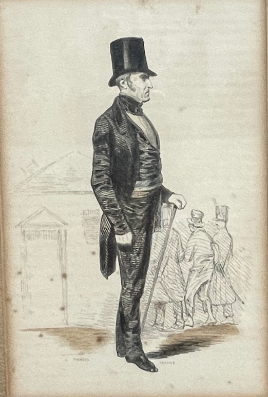 OUD in lijst Commissaire de polis Prent 1860 - P0464a, Antiek en Kunst, Kunst | Etsen en Gravures, Ophalen of Verzenden, Ets, 1800 - 1899