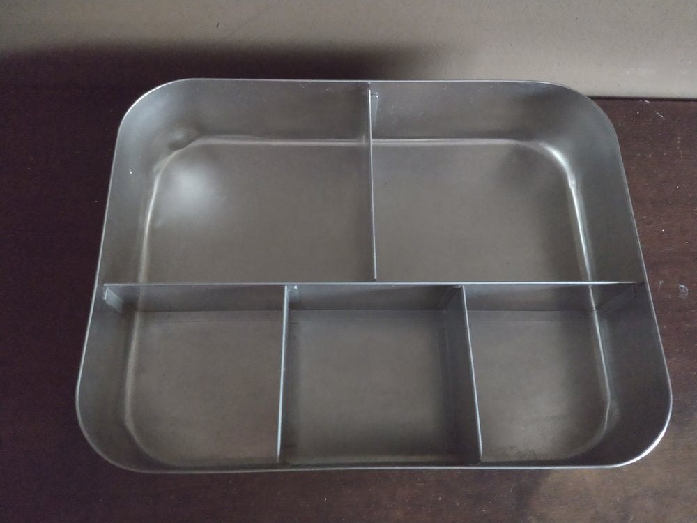 Lunchbots Bentobox, Gebruikt, Zilver, Ophalen of Verzenden, Broodtrommel
