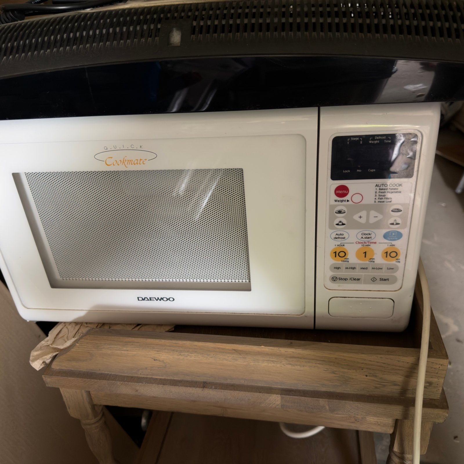 Daewoo Cookmate Magnetron - Wit, Goede Staat, Ophalen, Gebruikt, Magnetron, 45 tot 60 cm
