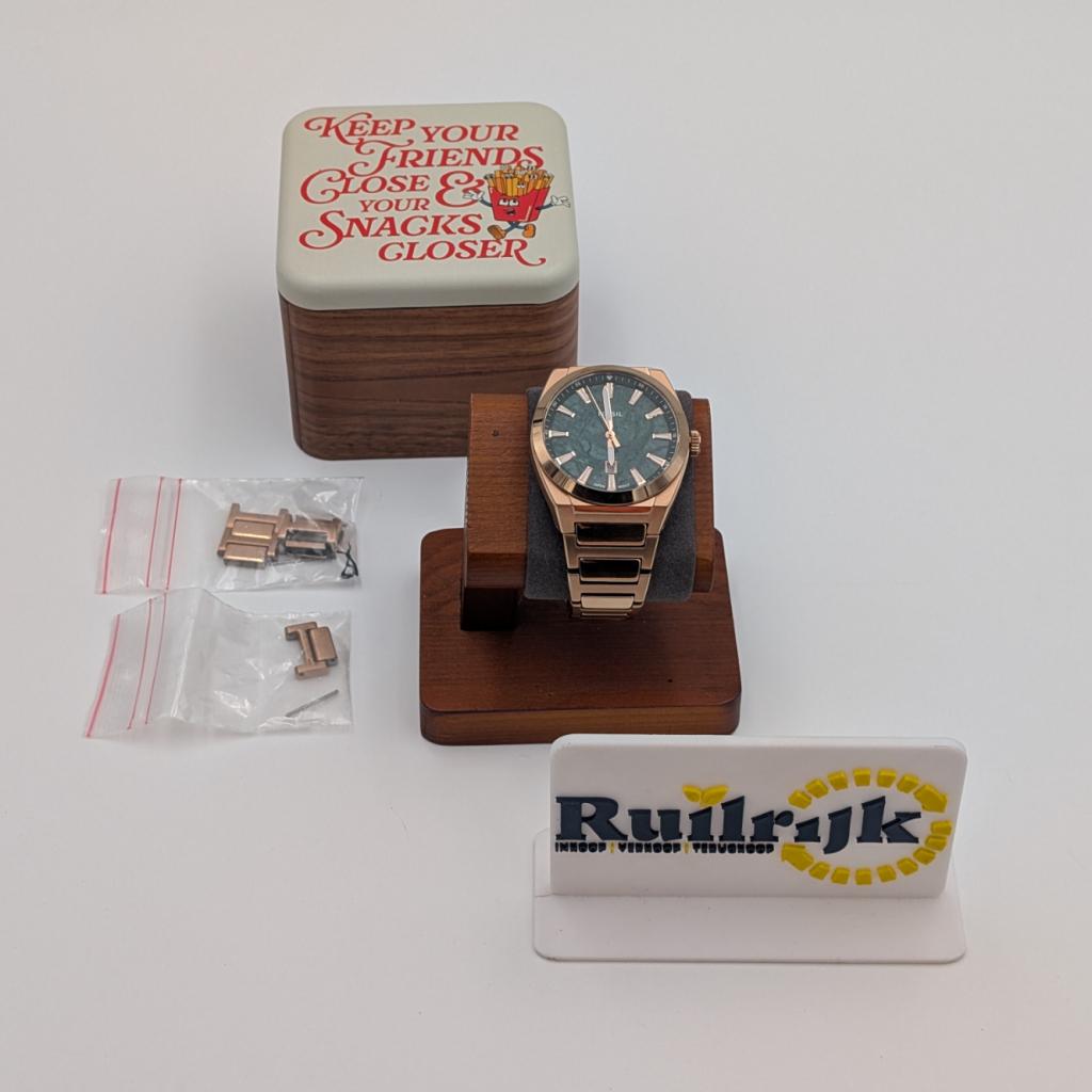 Fossil FS6074 Everett herenhorloge rose goudkleur - Zgan, Ruilrijk, Zo goed als nieuw, Info@ruilrijk.nl, Neerstraat 60, 6041 KD Roermond