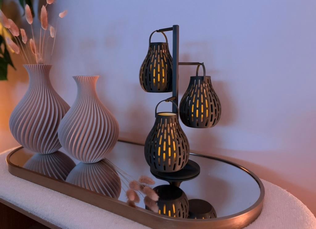Theelichten met standaard 3d design, Ophalen of Verzenden, Nieuw, Kunststof, Minder dan 25 cm