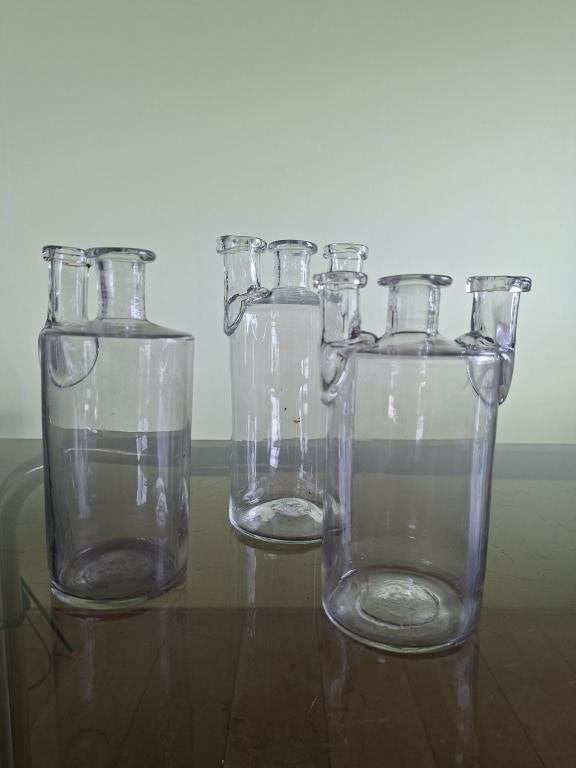 Laboratoriumglas. 3 x Woulffe´s bottle, Verzamelen, Glas en Borrelglaasjes, Ophalen of Verzenden, Gebruikt, Overige typen