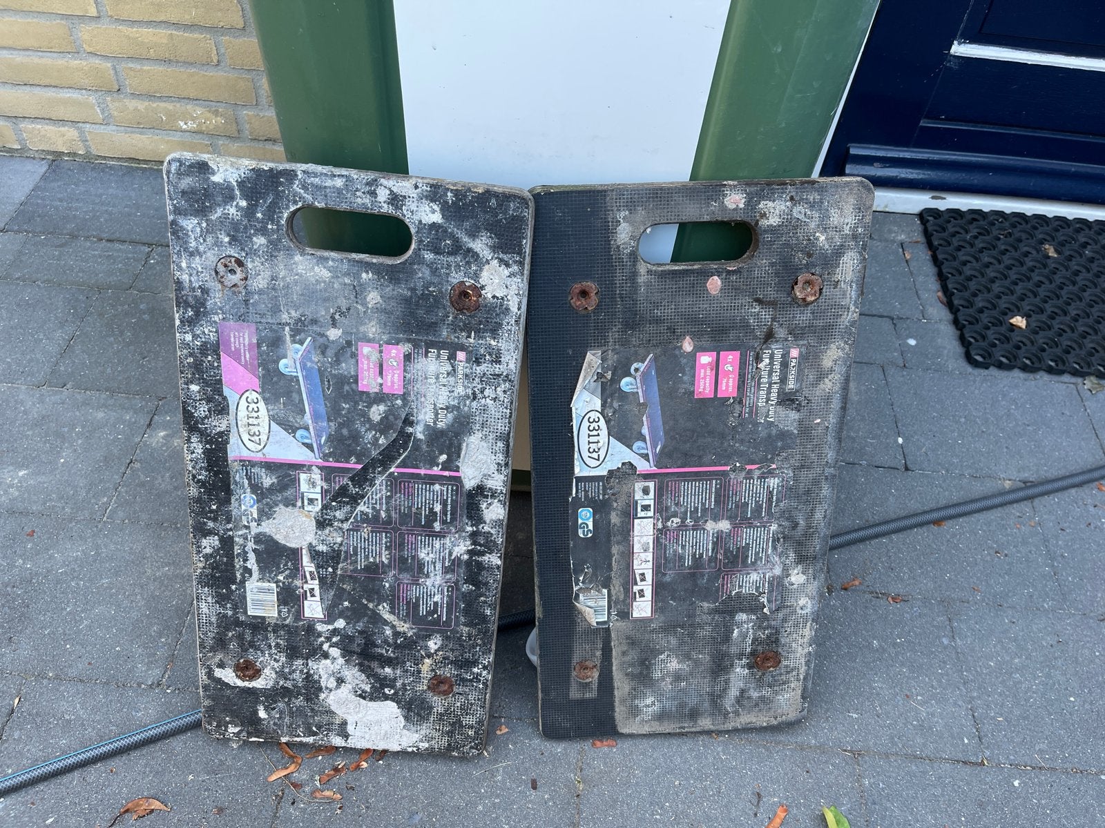 Set van 2 transportrollers / meubelrollers, Doe-het-zelf en Verbouw, Transportwagens, Ophalen, Gebruikt, Transportkar