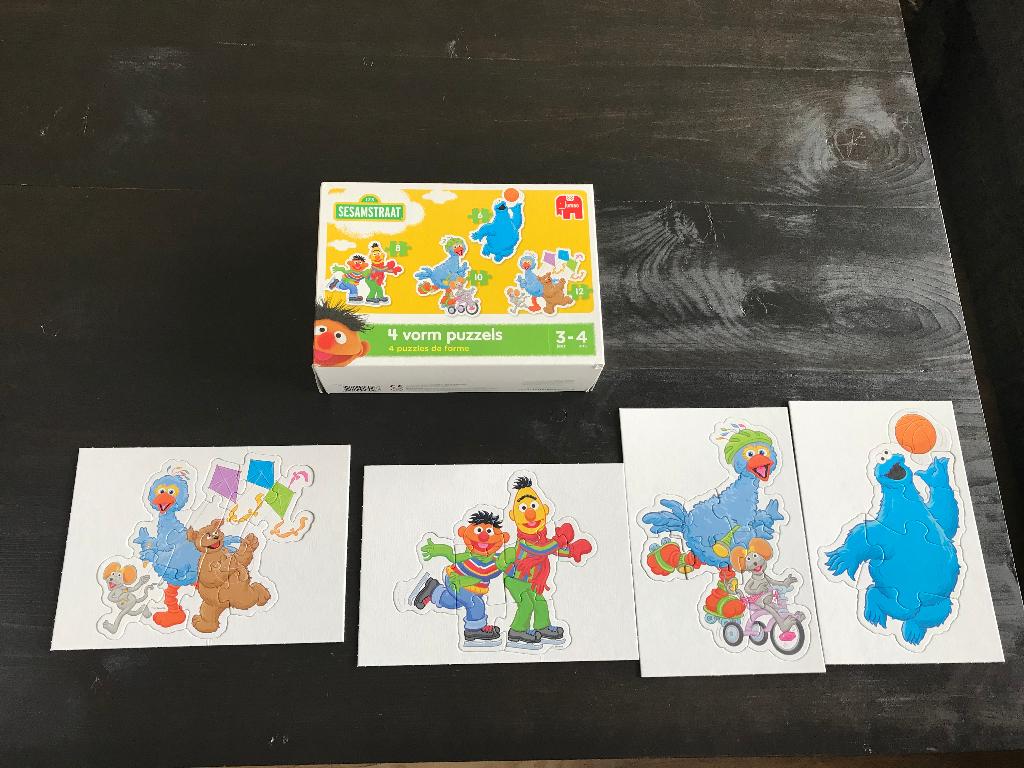 Puzzel Sesamstraat Kado verjaardag Sint Kerst, Kinderen en Baby's, Speelgoed | Kinderpuzzels, Zo goed als nieuw, Minder dan 10 stukjes