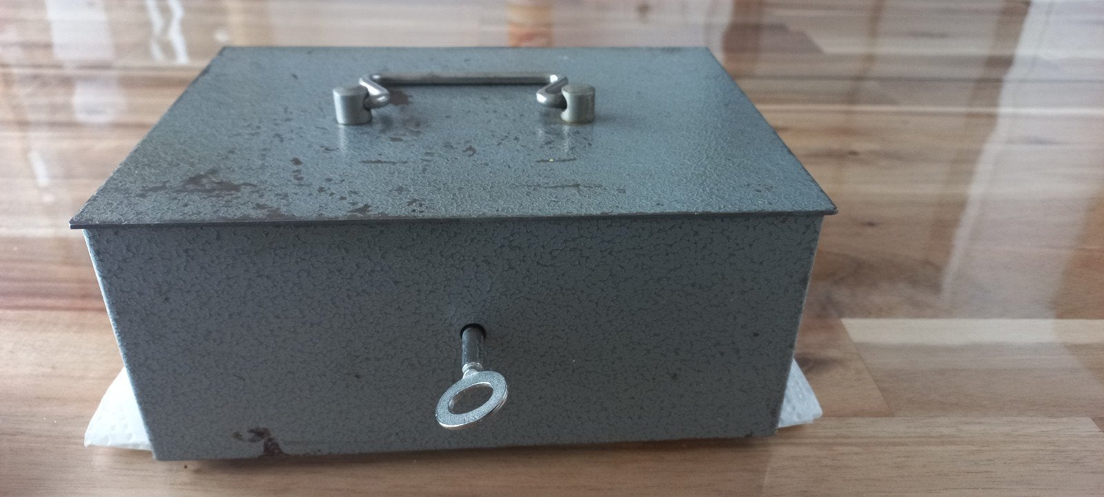 Vintage Safety geldkist met Sleutel, Ophalen
