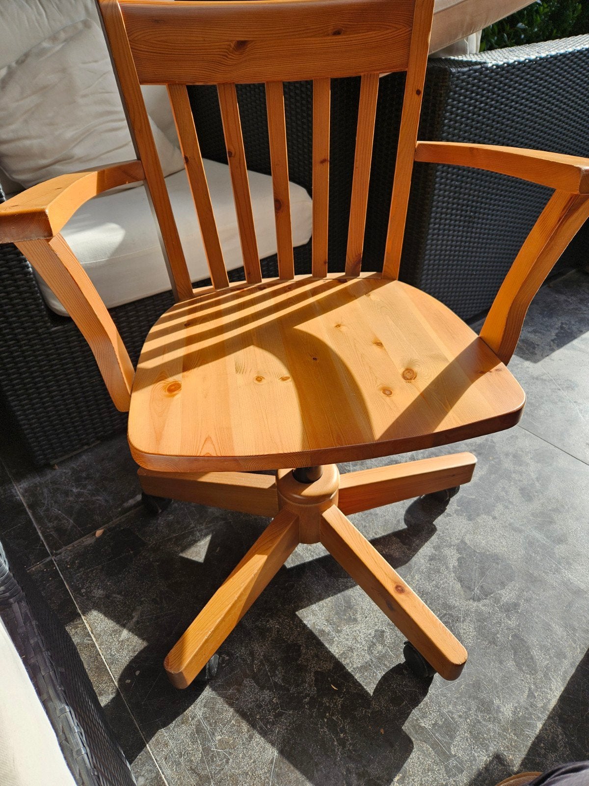 Ikea houten bureaustoel Vintage burostoel Joel, Ophalen, Gebruikt, Overige kleuren, Bureaustoel
