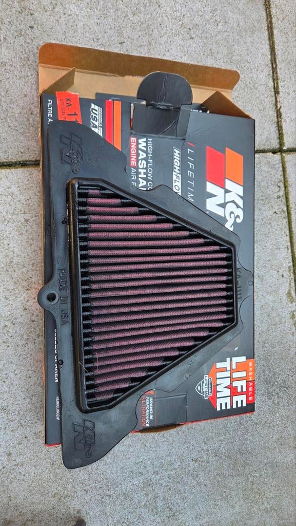 K&N sportluchtfilter Kawasaki Z1000(R) (2017) gen4, Motoren, Ophalen of Verzenden, Gebruikt
