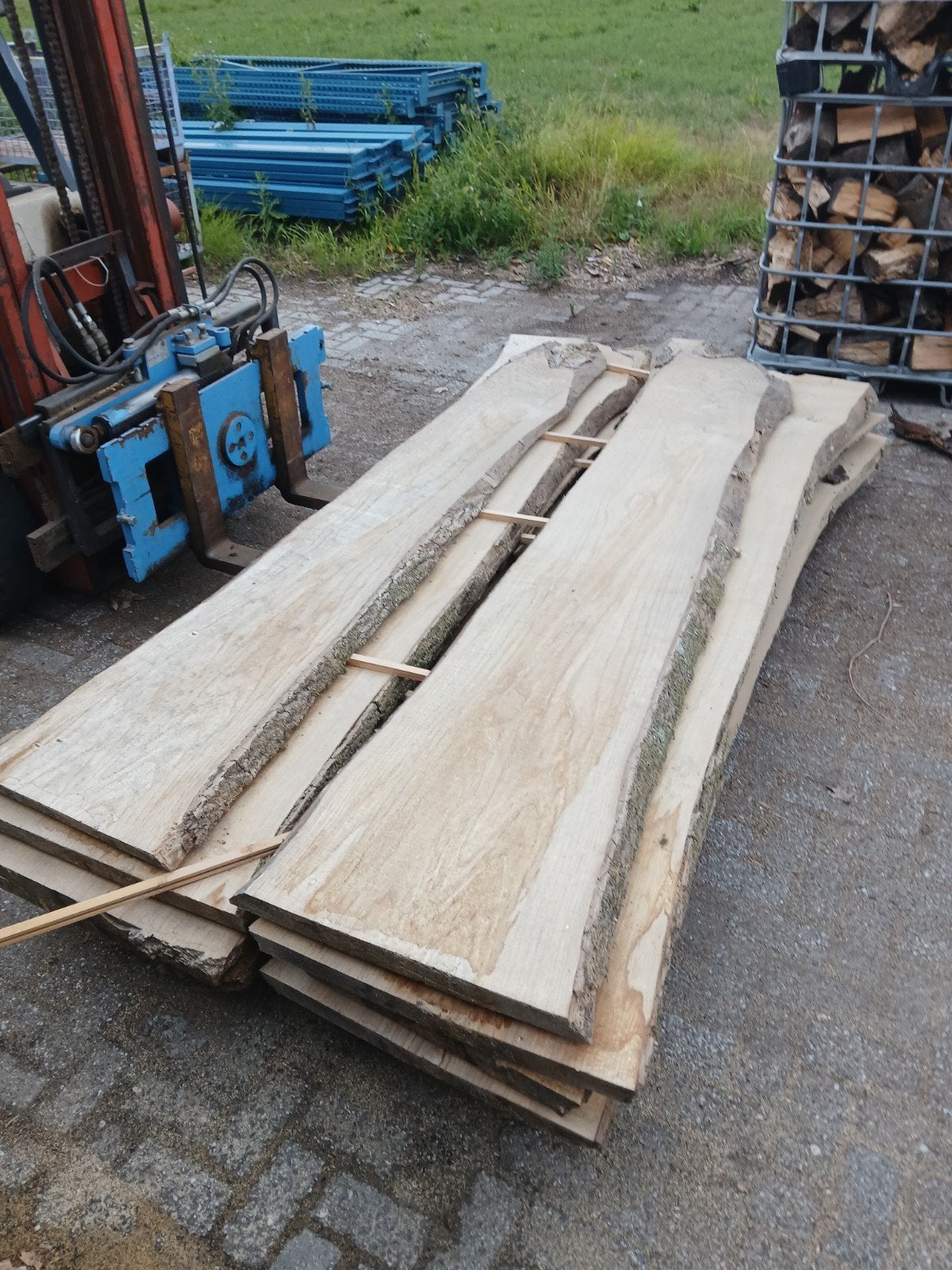 Essen schaaldelen, boomstamplanken 280 lang 50 tot 70 breed, Doe-het-zelf en Verbouw, Hout en Planken, Ophalen, Zo goed als nieuw
