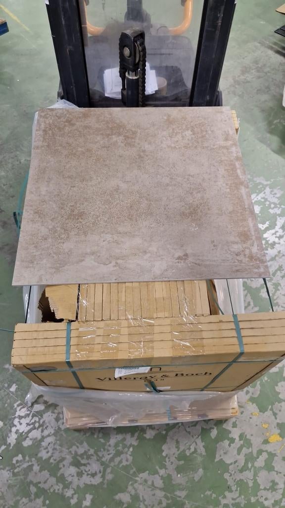 Villeroy & Boch tegels 80 x 80 grijs mat 35m2, Ophalen, 60 cm of meer, Nieuw, 10 m² of meer