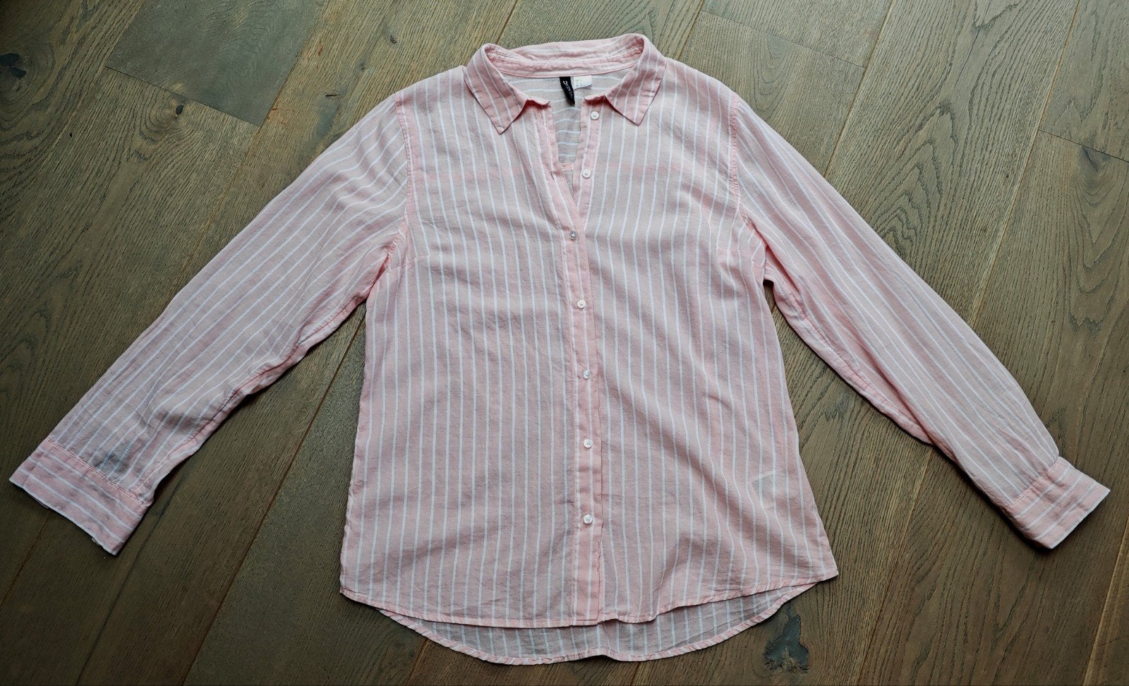 Te koop: Mooie katoenen streep blouse van het merk H&M Mt:40, Ophalen of Verzenden, Zo goed als nieuw, Maat 38/40 (M)