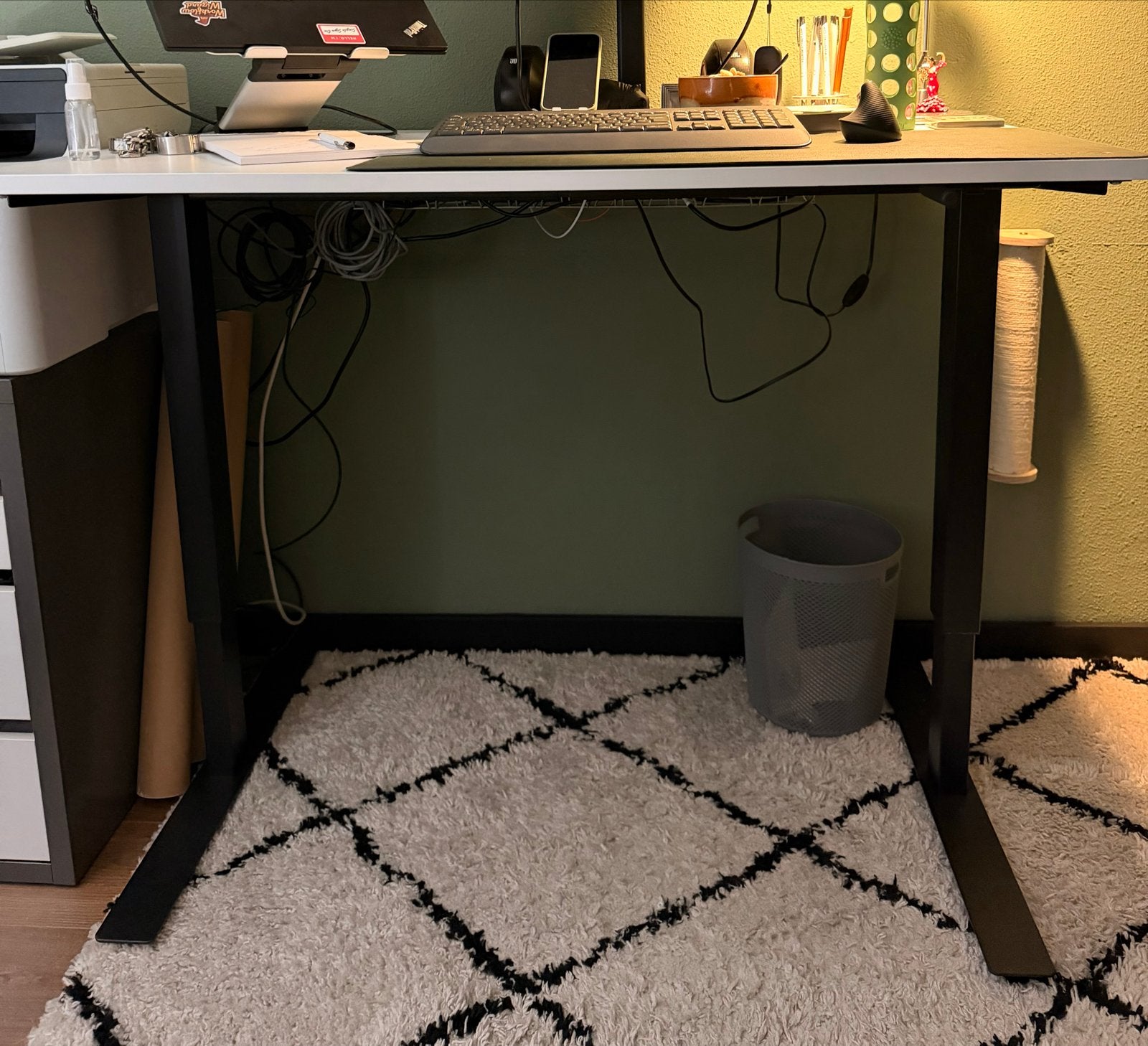 Zit-sta bureau - Ergonomisch en modern 120x70, Ophalen, Zit-sta bureau, Elektrisch, Metaal