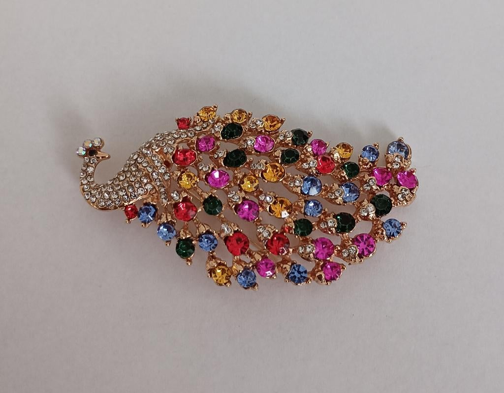 Pauw broche, Overige materialen, Overige kleuren, Nieuw, Ophalen of Verzenden
