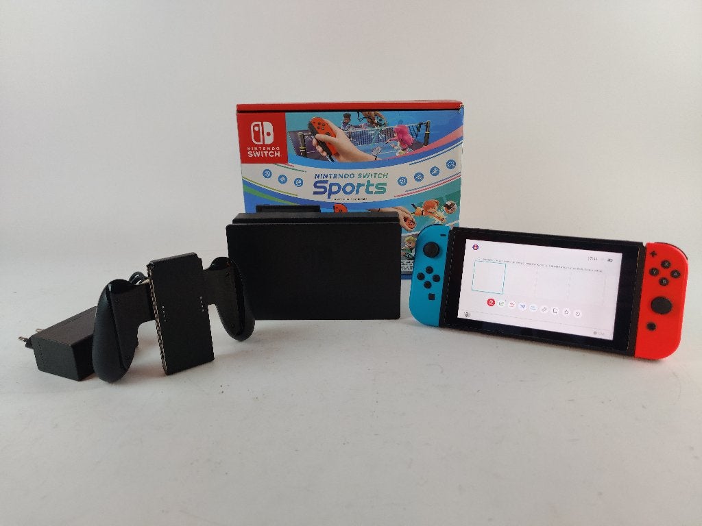 Nintendo Switch NEON 32gb in doos -linkerjoycon problemen, 1 speler, Ophalen of Verzenden, Zo goed als nieuw, X