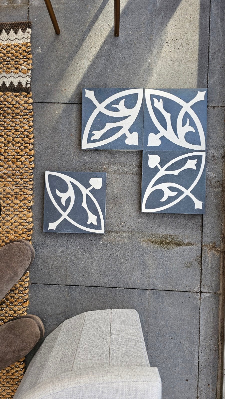 Decoratieve Keramische Tegels - Blauw/Wit Patroon, Doe-het-zelf en Verbouw, Tegels, Ophalen, Keramiek, Nieuw, 20 tot 40 cm