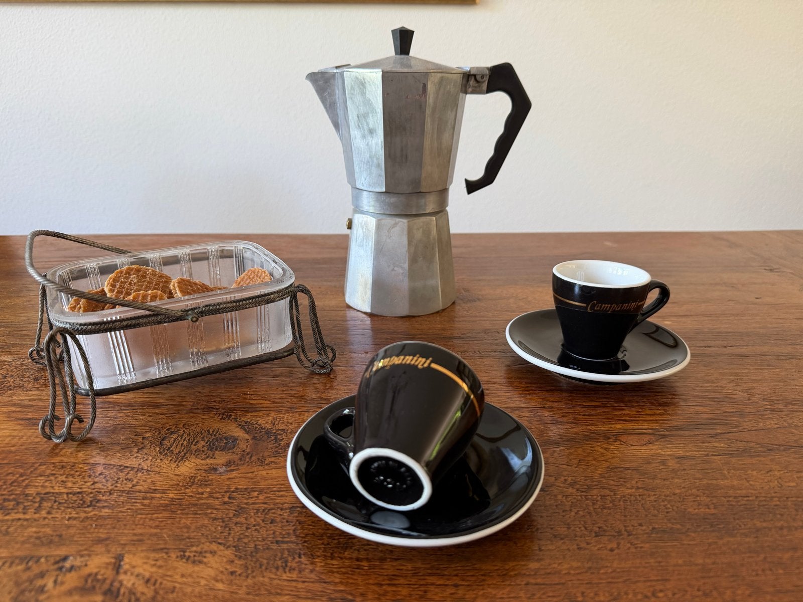 Italiaanse percolator voor heerlijke koffie, Gebruikt, Overige modellen, Gemalen koffie, Ophalen of Verzenden