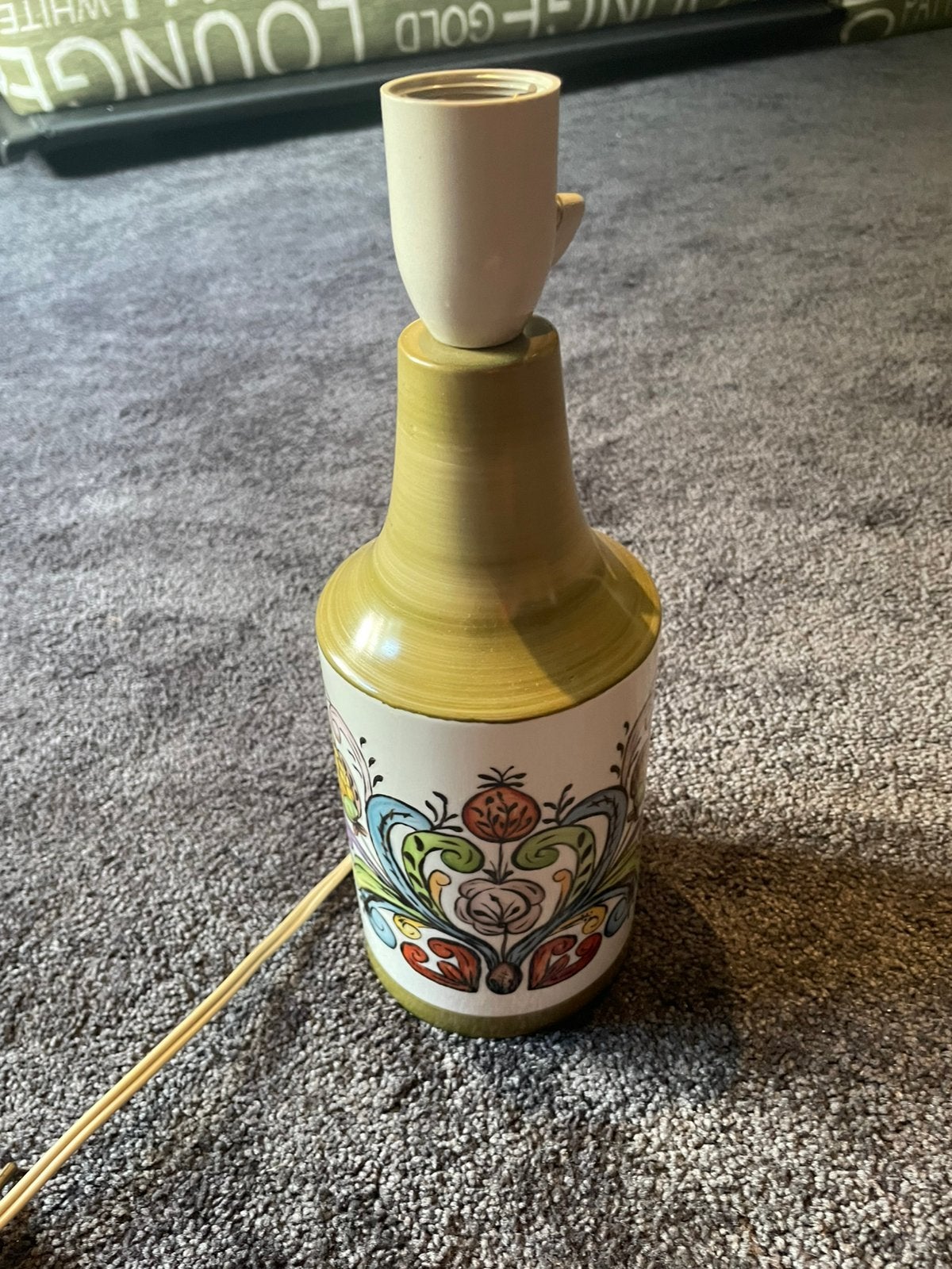 Tafellampje vintage Deens aardewerk keramiek, Huis en Inrichting, Gebruikt, Vintage, 25 cm, Keramiek