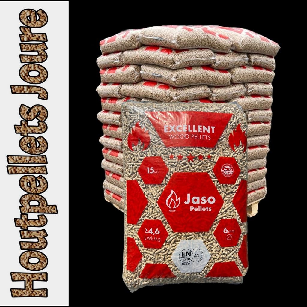 Witte pellets  Jaso excellent  990kg naaldhout pelletkorrels, Tuin en Terras, Haardhout, Ophalen
