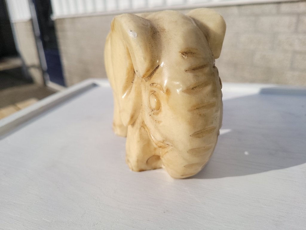 antiek vintage zware massief marmer olifant beeld, Ophalen of Verzenden, Zo goed als nieuw, Overige typen
