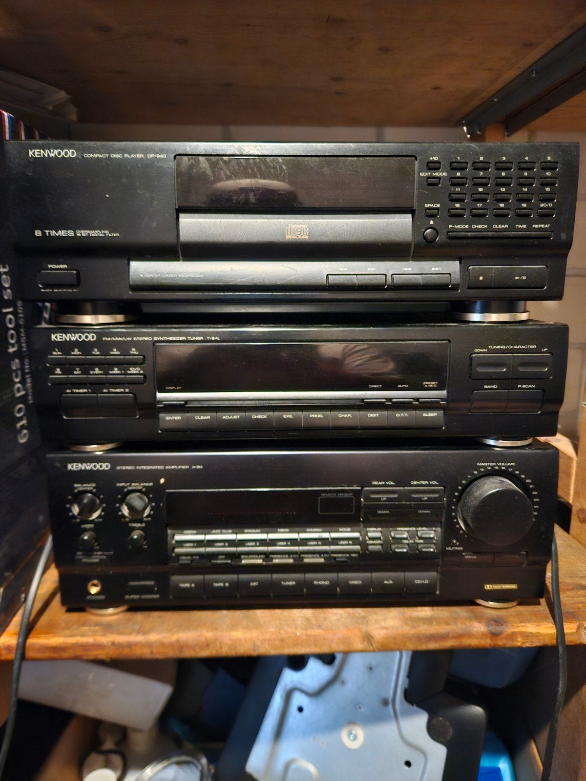 Complete Kenwood HiFi-set uit de jaren '80/'90/Vintage Audio, Audio, Tv en Foto, Platenspelers, Ophalen, Gebruikt, Platenspeler