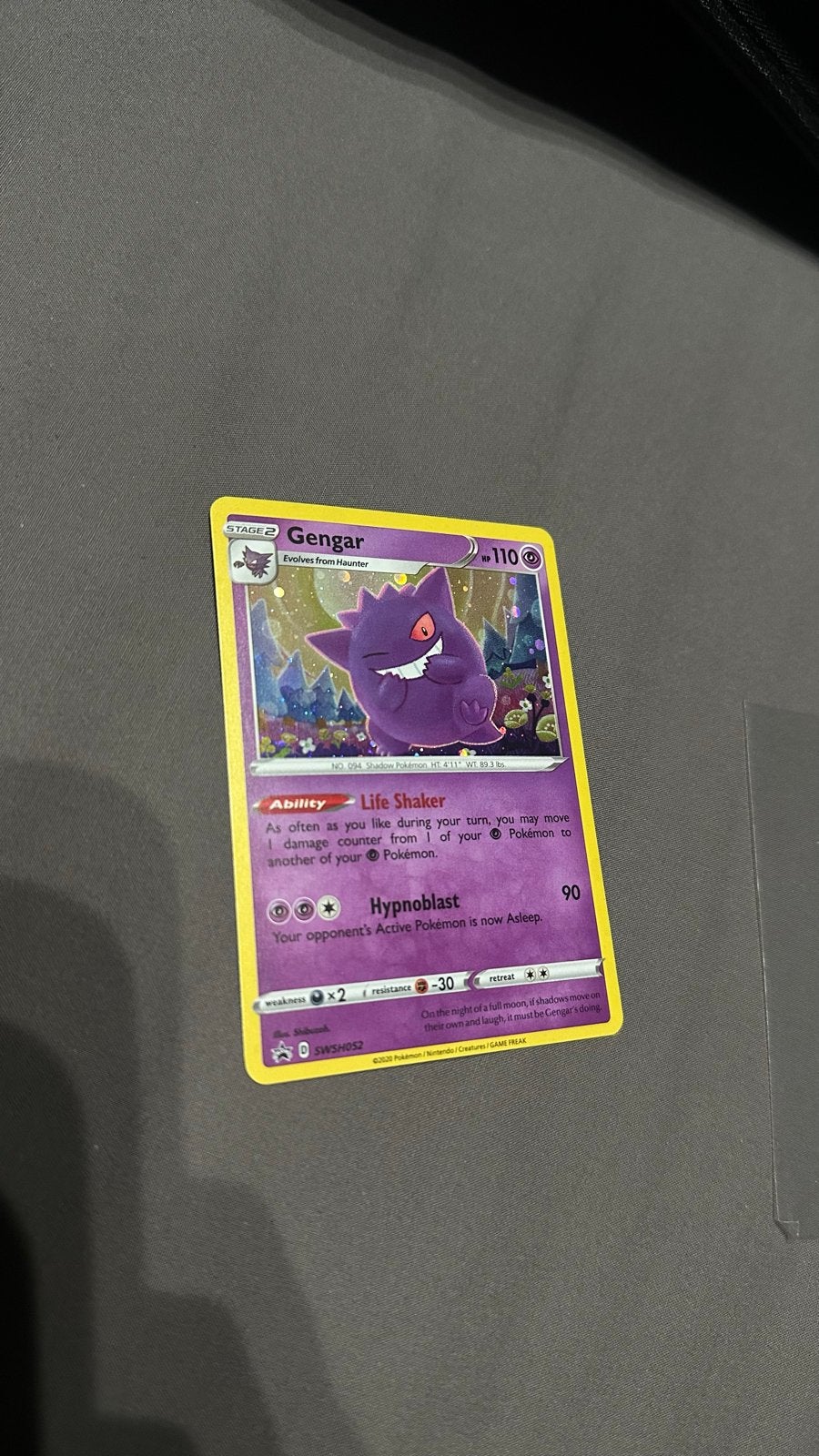 Gengar SWSH052 SWSH Sword & Shield Promo Holo Eng (NM), Ophalen of Verzenden, Zo goed als nieuw, Losse kaart