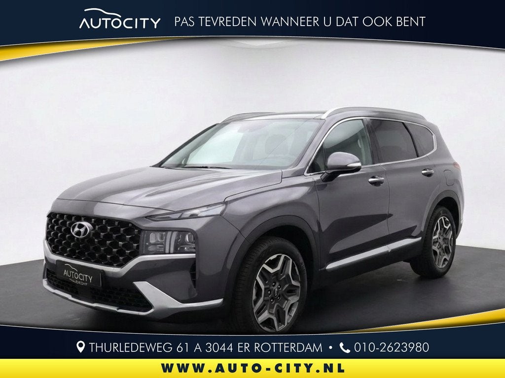 Hyundai Santa Fe 1.6 T-GDI HEV 230PK Premium Sky 7p l Leder, Santa Fe, Gebruikt, 4 cilinders, 7 stoelen