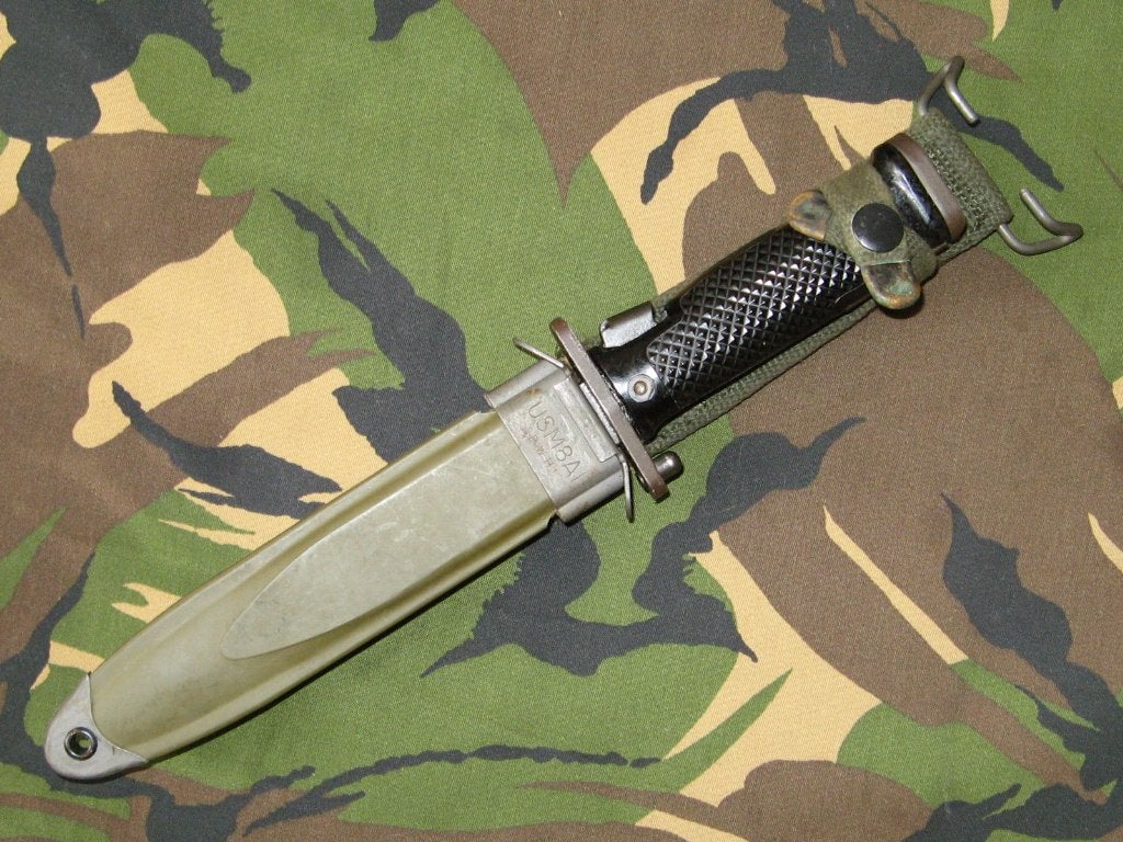 Bajonet M1 Garand US M5A1 - Vietnam Army, Verzamelen, Ophalen of Verzenden, Landmacht, Amerika, Mes of Dolk