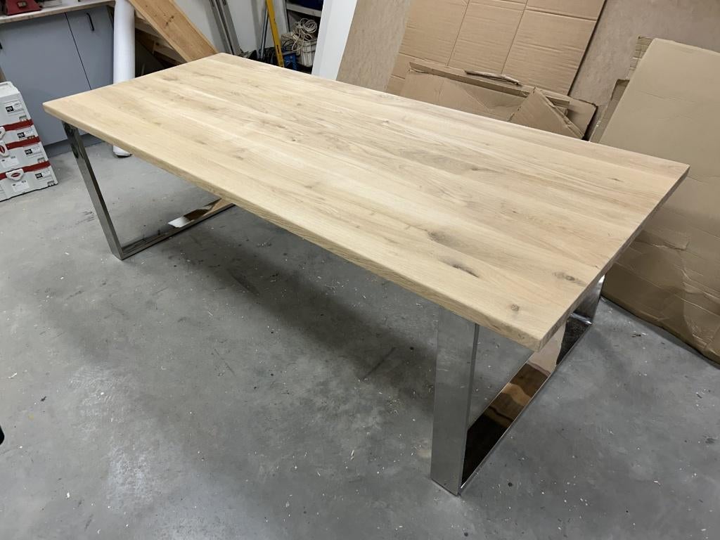 Massief eiken tafelblad | tafelblad massief eiken nieuw, Ophalen, 25 tot 50 mm, Eiken, Overige typen