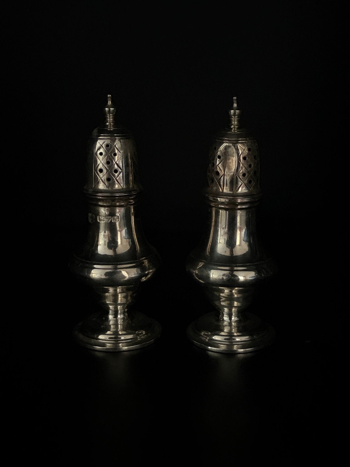 Antieke Zilveren Peper- en Zoutstrooiers (Set van 2), Ophalen of Verzenden, Zilver
