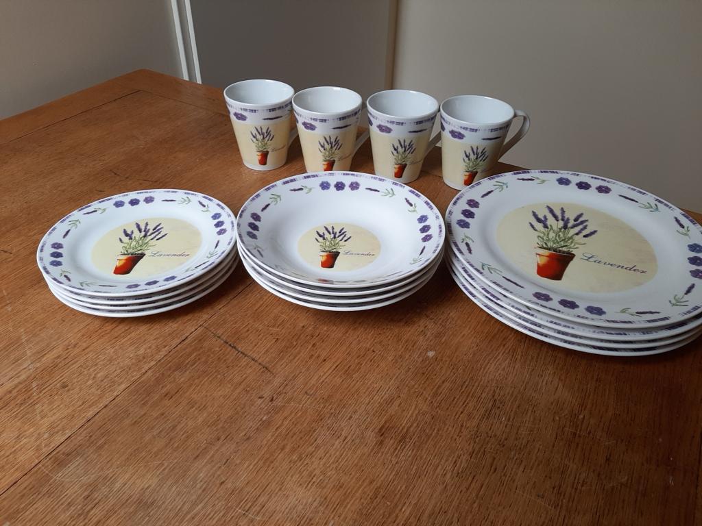 Servies - Lavendel, Ophalen, Overige typen, Zo goed als nieuw, Overige stijlen