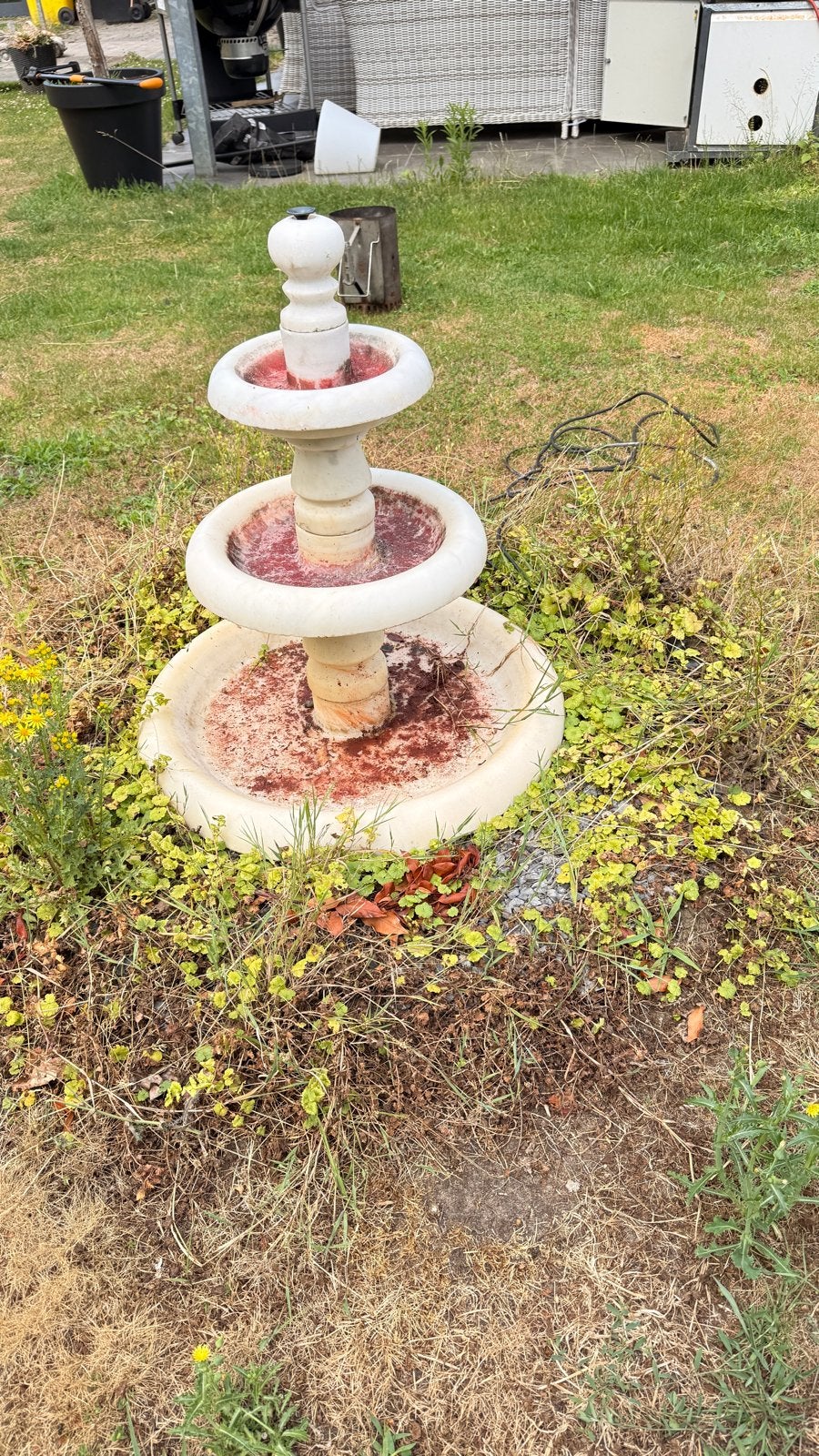 Decoratieve Tuinfontein - Gebruikt, Tuin en Terras, Ophalen, Gebruikt, Kunststof, Fontein